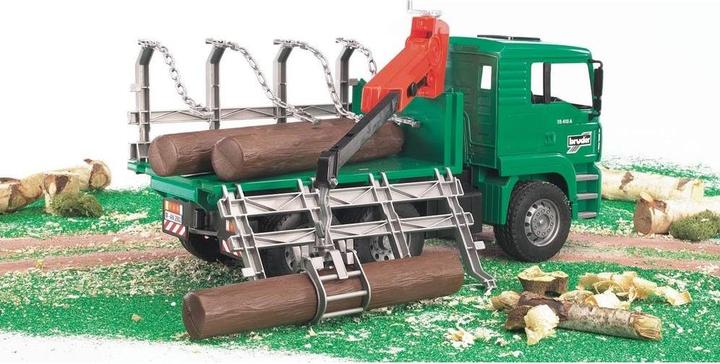 Productafbeelding Bruder Man houten transportwagen met laadkraan