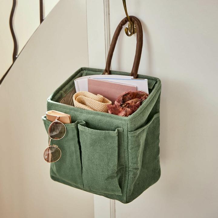 Immagine prodotto Loberon Organizzatore Cranberra verde/marrone (30 x 30 x 20 cm)