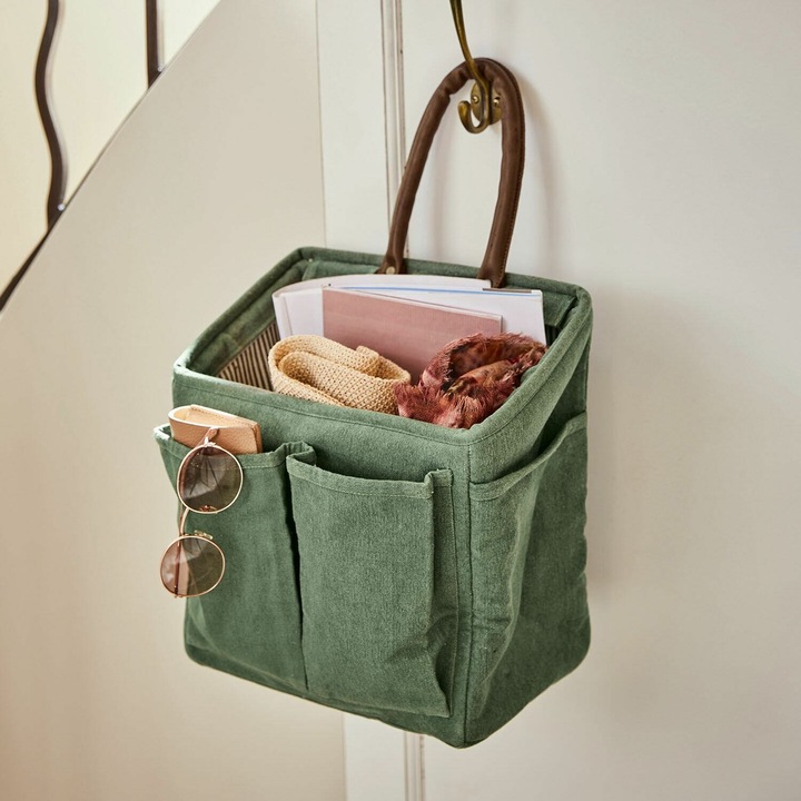 Actual product image Loberon Organiser Cranberra green/brown (30 x 30 x 20 cm)