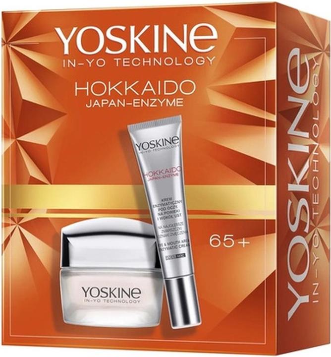 Yoskine Hakkido Japan Enzymcreme 65 für Tag und Nacht 50ml und Augencreme 15ml (Gesichtspflege Set)