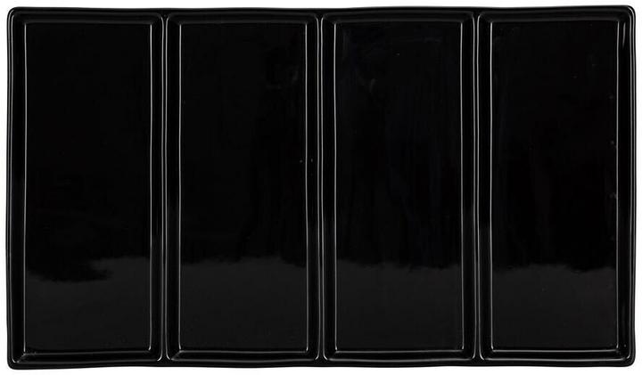 Produktbild Nouvel Fondue-Teller Rettangolo, Schwarz, 39 x 23 x 2.5