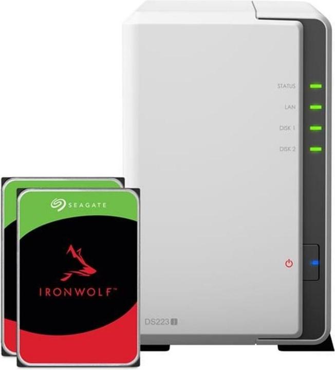 Immagine prodotto Synology DS223j (2 x 4 TB, Seagate Ironwolf)