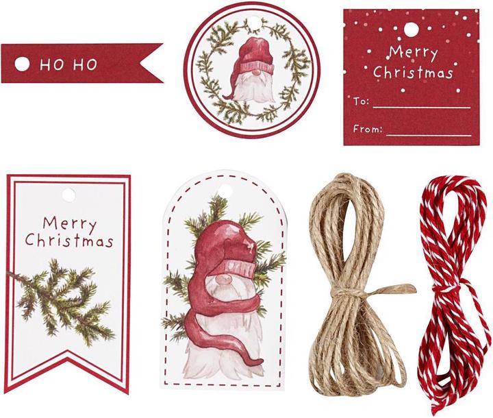 Produktbild Creativ Company Geschenkanhänger Santa (25x)