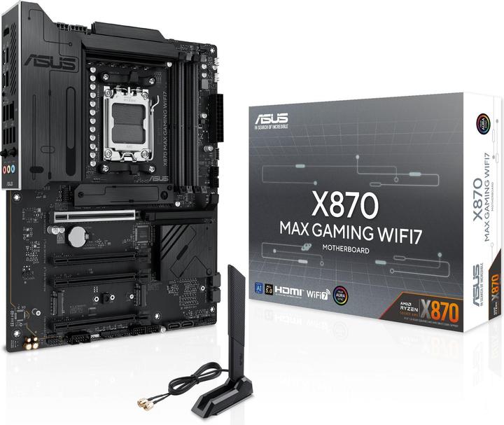 Image du produit ASUS X870 Max Gaming WIFI7 (AM5, AMD X870, ATX)