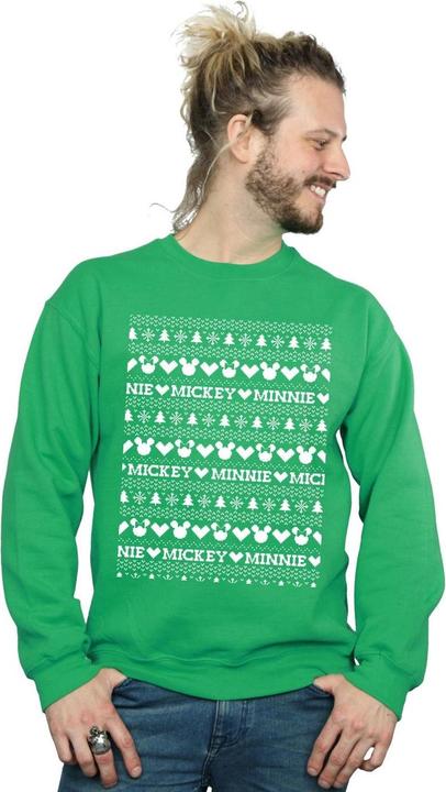 Immagine prodotto Disney Mickey And Minnie Christmas Fair Isle Felpa Uomo (L)