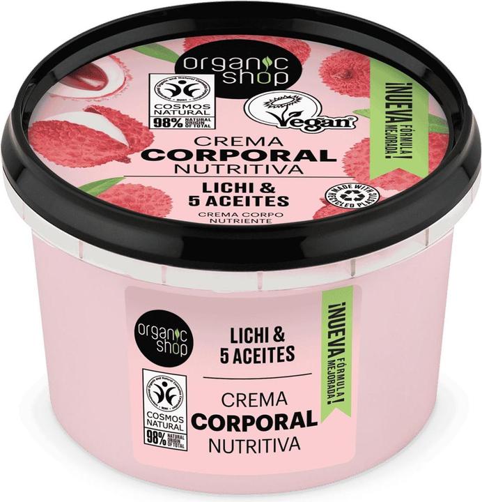 Organic Shop Body Cream Pink Lychee Lychee 5 Oils 250ml, Lavender, 250 ml (Body cream, 250 ml)