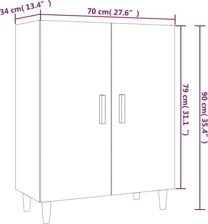 Image du produit vidaXL Sideboard (70 x 34 x 90 cm)