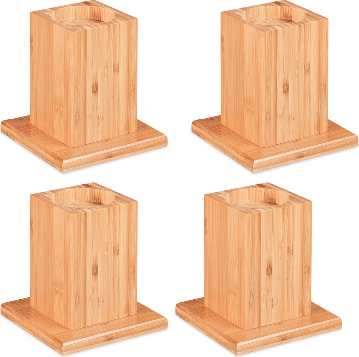 Immagine prodotto Relaxdays Set di 4 Rialzi per Mobili, Vari Colori