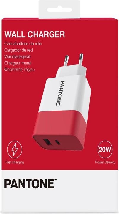 Image du produit Celly Chargeur Pantone Red 20w Usba Usbc Red Pt-Pdac02r1 (15 W)