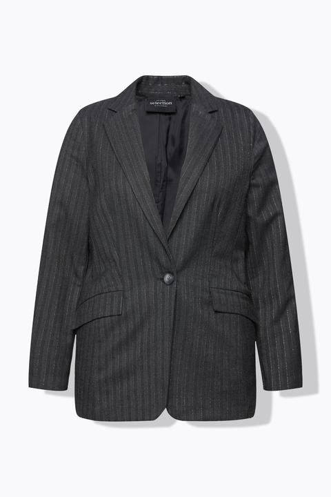 Actual product image Ulla Popken Metallic Herringbone Blazer (48)