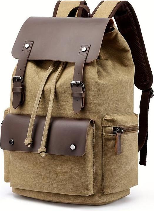 Produktbild Only-Bags.Store Trendy Retro Canvas Computer Tasche Rucksack, Student School Bag, Retro Casual Backpack, Strong