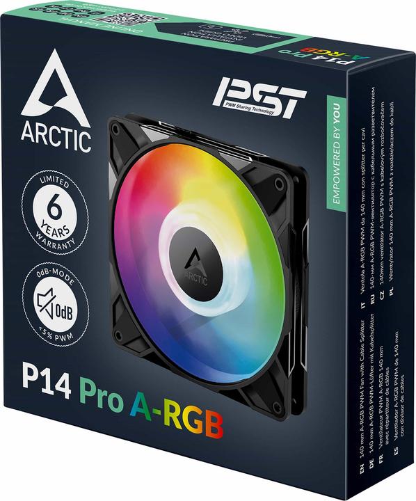 Actual product image Arctic Lüfter 140*140*27 P14 Pro A-RGB (140 mm, 1 x)