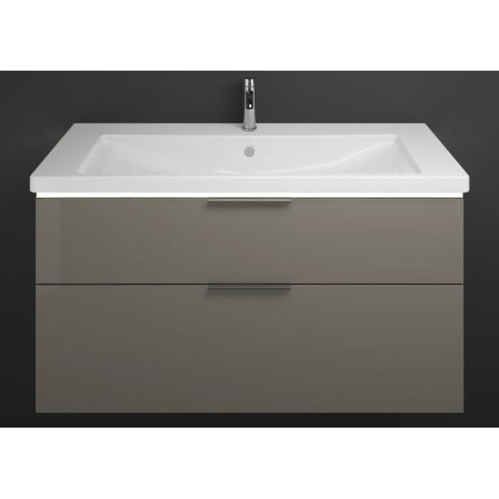 burgbad, Badmöbelset, Eqio Keramik-Waschtisch inklusive Waschtischunterschrank und LED-Waschtischunterschrankbeleu