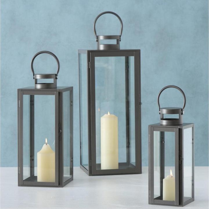 Produktbild Boltze Home Boltze Laterne Arana 3-teilig, Silber/Transparent