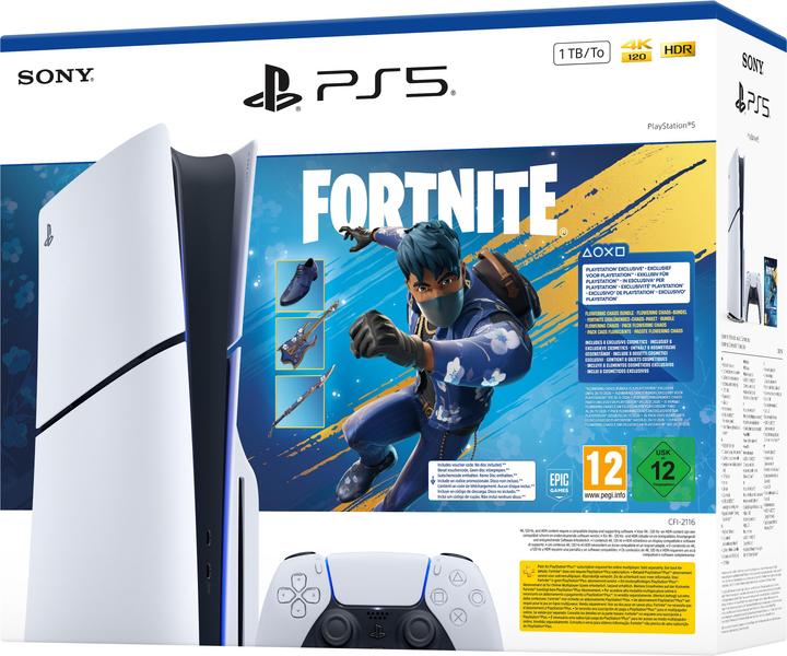 Produktbild Sony PlayStation 5 Slim Chassis E 825GB Bundle Fortnite