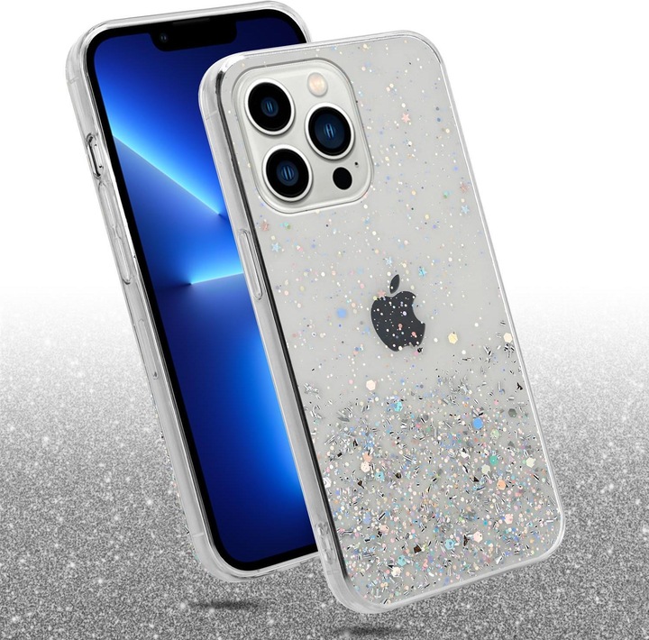 Actual product image Cadorabo TPU cover sparkling glitter (Apple iPhone 13 Pro Max)