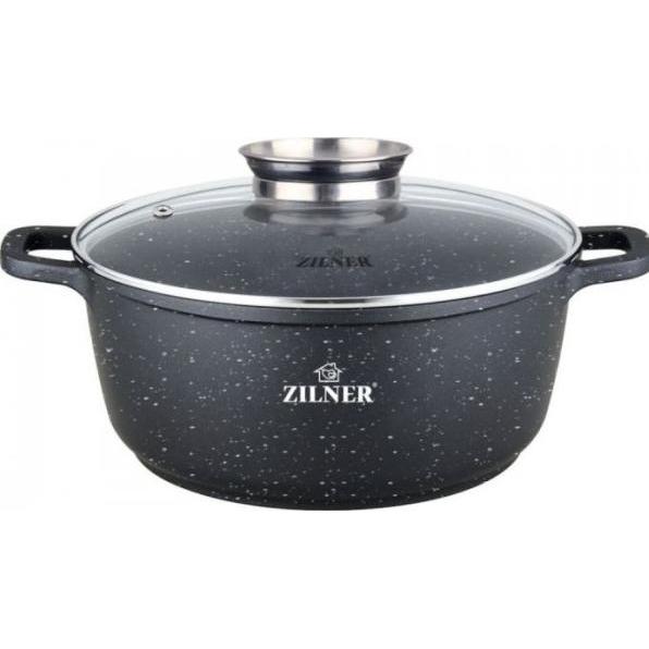 Zilner MARMORBECHER 4,4L, Pfanne + Kochtopf, Schwarz