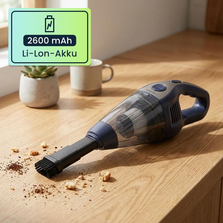 Produktbild Ideoon Akku Handstaubsauger 15000Pa stark – Beutelloser Tischstaubsauger leise mit Brushless Motor