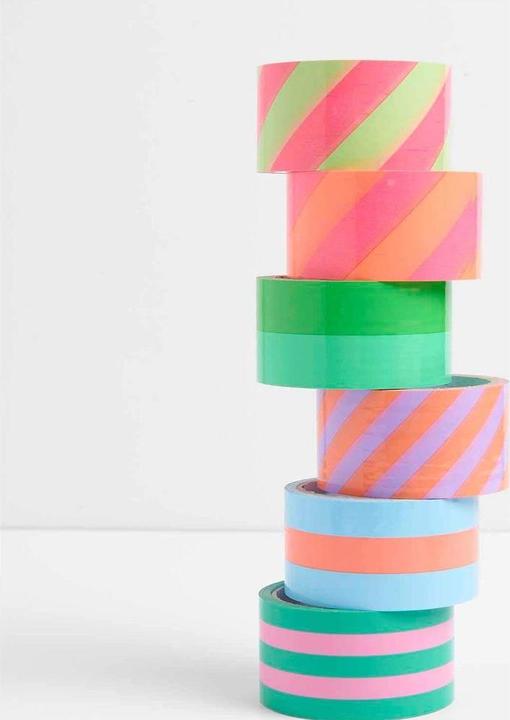Actual product image Rico Design Parcel tape pink / green, 5 cm.300772 (50 mm)