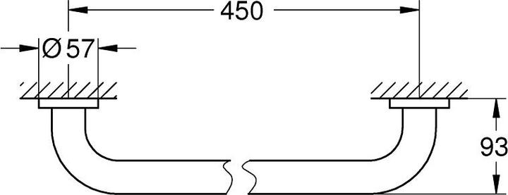 Productafbeelding Grohe Kuipgreep Essentials 45 cm supersteel 40793DC1