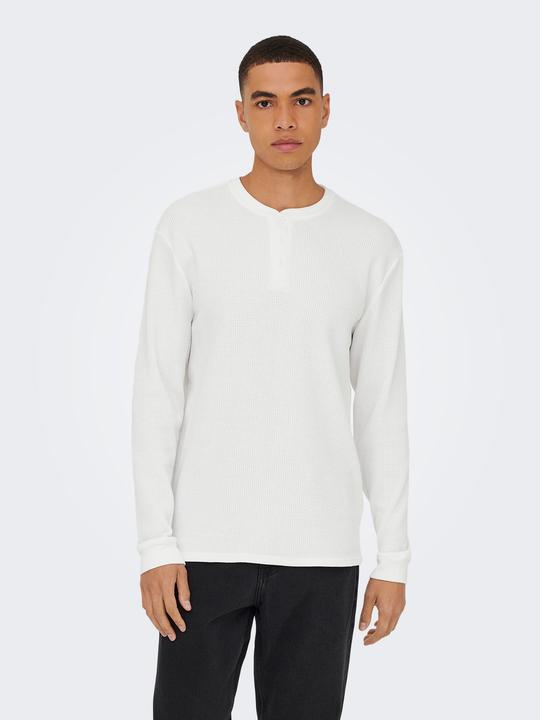 Actual product image Only & Sons Onstobie Reg Ls Henley Tee (XL)