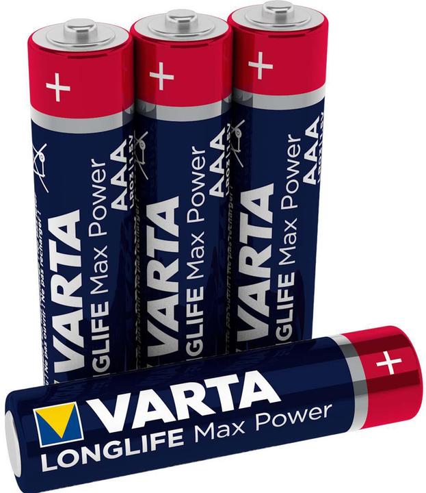 Produktbild Varta LONGLIFE Max Power (4 Stk., AAA / LR03 / Micro / R03 / AM4 / MN2400 / KR03, 1280 mAh)