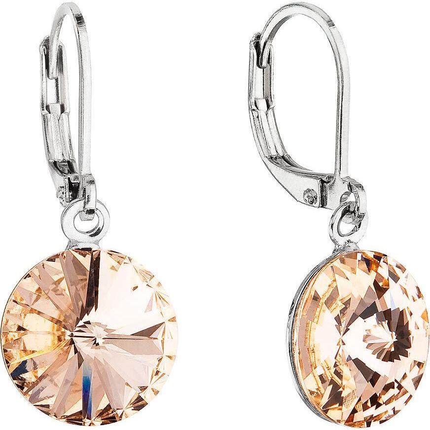 Evolution Group, Orecchini, - Matching dangle earrings with Swarovski crystals 51078.3 light peach