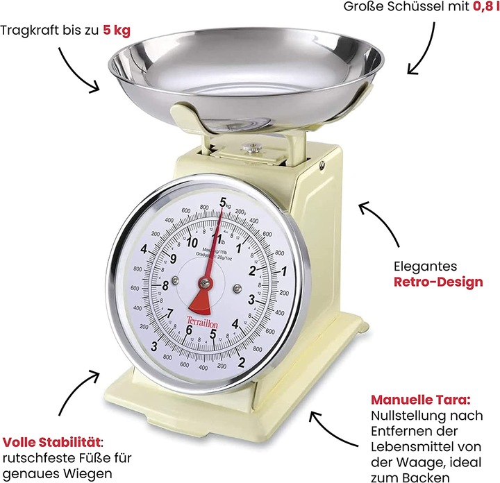 Immagine prodotto Terraillon Bilancia da cucina Trad 500