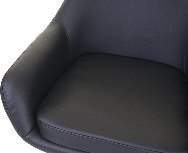 Actual product image Swisshandel24 2x Barhocker Malmö Barstuhl Tresenhocker - Kunstleder, schwarz