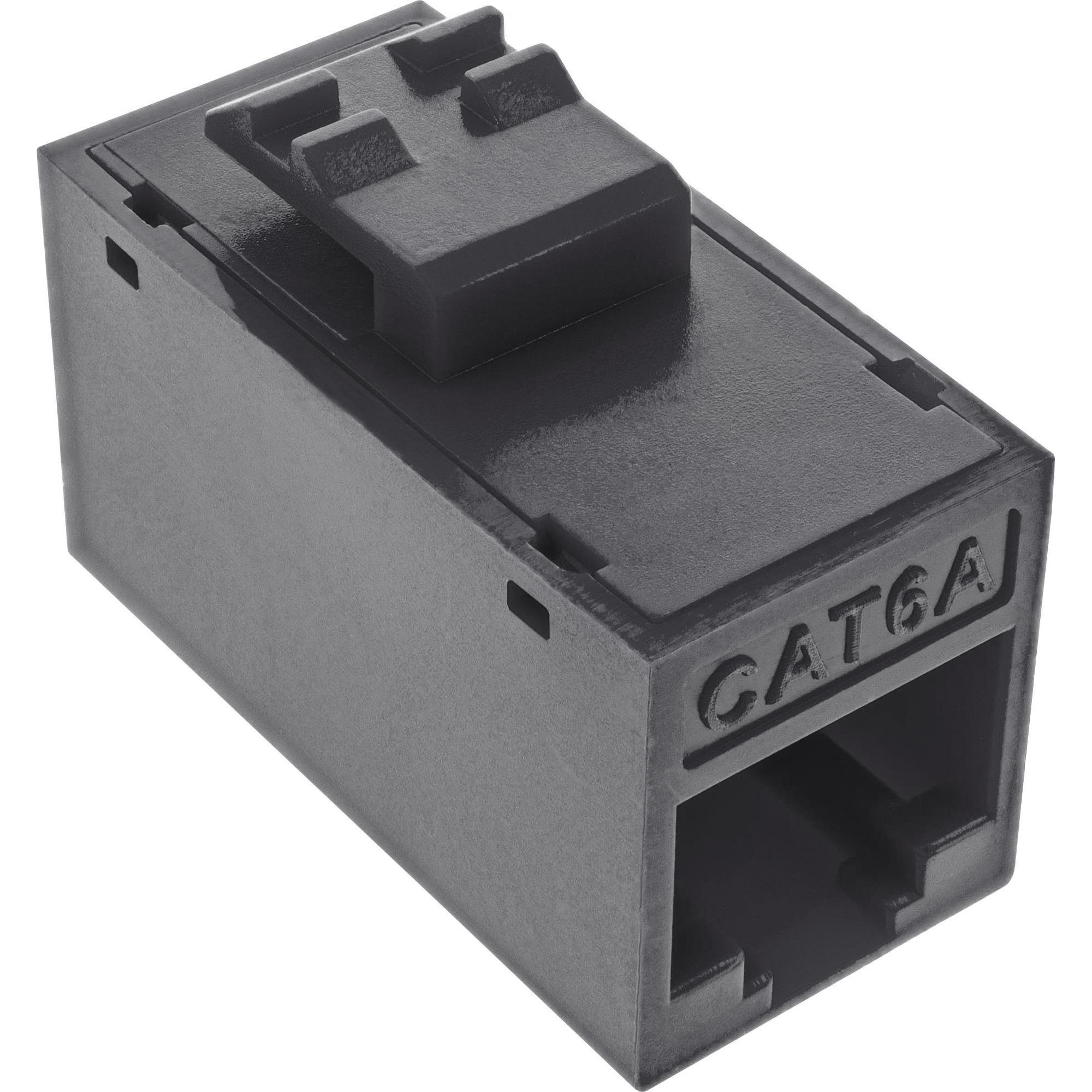 InLine 8er Pack  Keystone RJ45 Buchse/Buchse, ungeschirmt, Cat.6A, schwarz (Keystone Modul), Netzwerk Zubehör