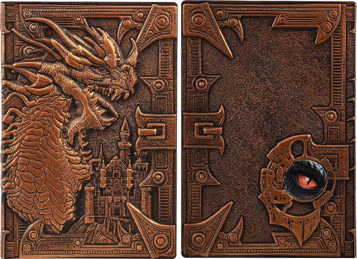 Image du produit LYNX Zubehör RPG DND 3D Notizbuch Kunstleder Drache Bronze