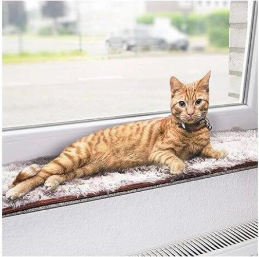 Produktbild CanadianCat Katzen-Fenstermatte braun-weiss (Katze)
