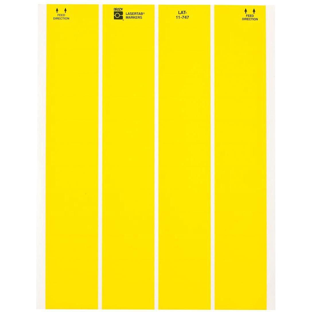 Brady, Etiketten, LAT-11-747YL-5, Polyester, matt, Gelb, 47.63 x 9.53 mm, dauerhaft klebend, US-Letter, 4-bahn