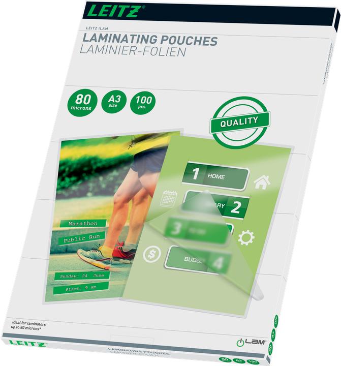Leitz Fogli di laminazione a caldo A3 (A3, 100 Pezzo/i, 80 µm)