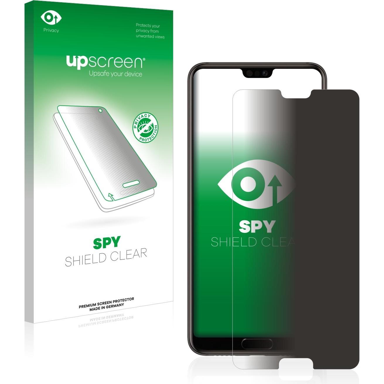 upscreen Spy Shield Blickschutzfolie (1 Stück, Huawei P20), Smartphone Schutzfolie, Blau