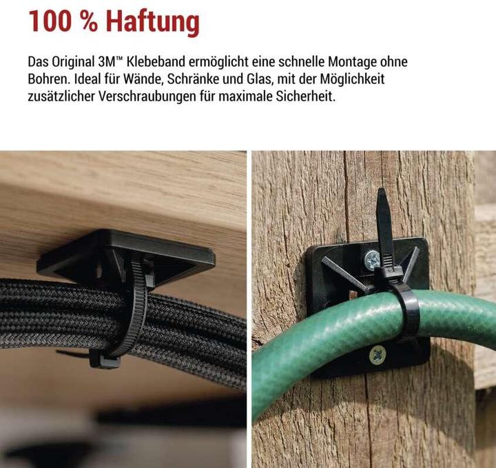 Produktbild Emos Selbstklebende Basis 30×30, schwarz, 25 Stk