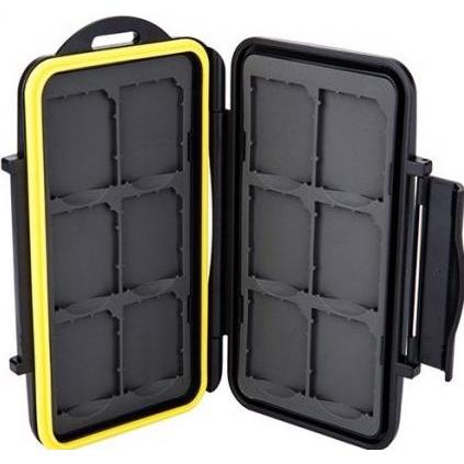 JJC Aufbewahrungs-Box für 12 Speicherkarten SD/SDHC/SDXD (Speicherkartenhülle) (MC-SD12)