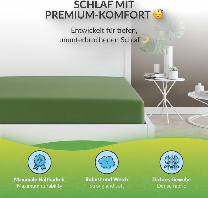 Immagine prodotto Etérea Lenzuolo matrimoniale in jersey di microfibra (180 x 200 cm, 200 x 200 cm)