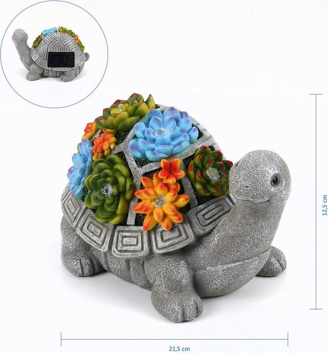 Produktbild Dönges Solar-Gartendeko Schildkröte, mit 7 warmweissen LEDs