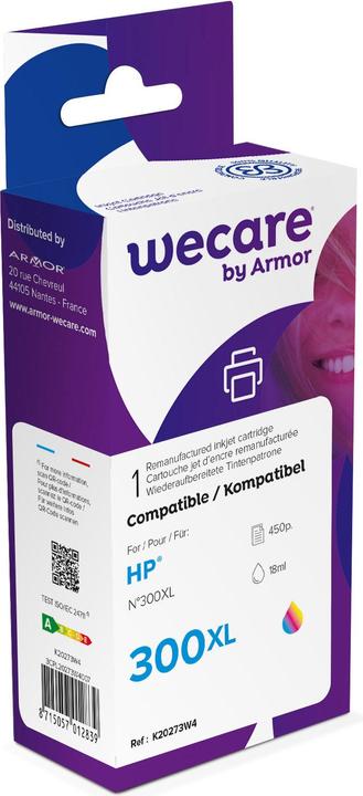 Produktbild Wecare Tinte 300XL rebuilt color CC644EE zu HP DeskJet D2560 18ml (M, C, Y)