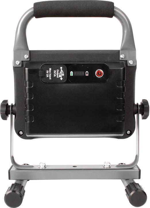 Actual product image Steffen WORKLIGHT LED rechargeable spotlight 30W with carrying handle and stand, grey (3300 lm)