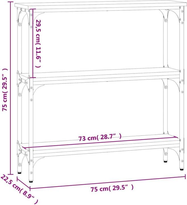 Produktbild vidaXL Gertrude (75 x 22.5 x 75 cm)