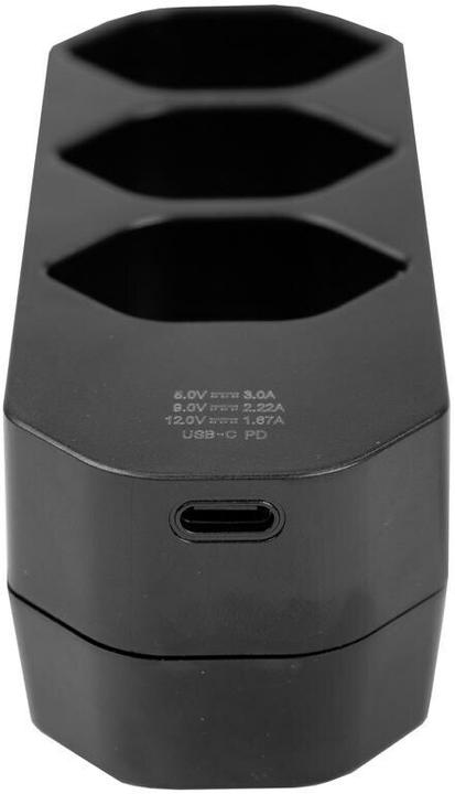 Produktbild Steffen Mehrfachadapter MANTA 3xT13 + 1xUSB-C PD drehbar 320° sw (Typ 13, 4 x)