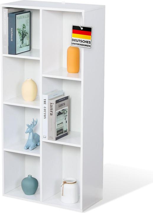 Weiss - 50 x 24 x 106 cm - 7 Fächer