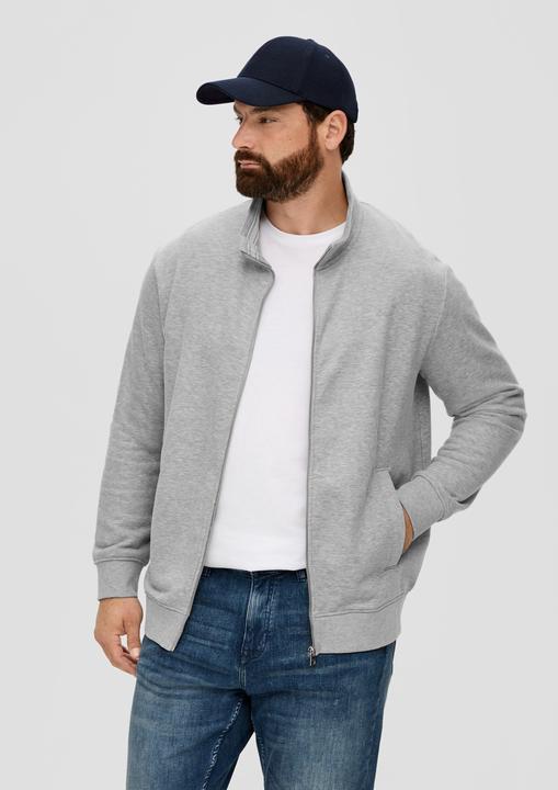 Produktbild s.Oliver Sweatshirt Jacke Sweatjacke mit Stehkragen (4XL)