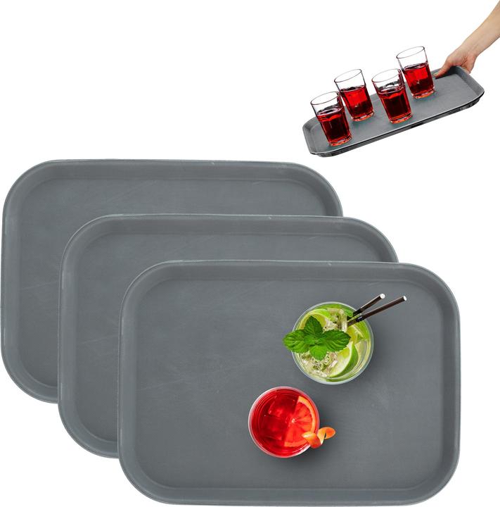 Produktbild Relaxdays 3x Serviertablett