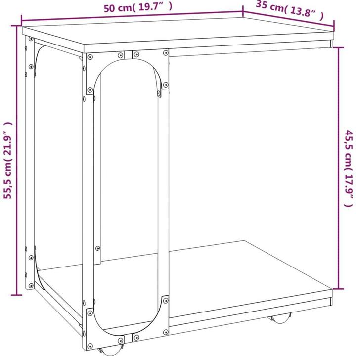 Image du produit vidaXL Beistelltisch (50 x 35 x 55.50 cm)