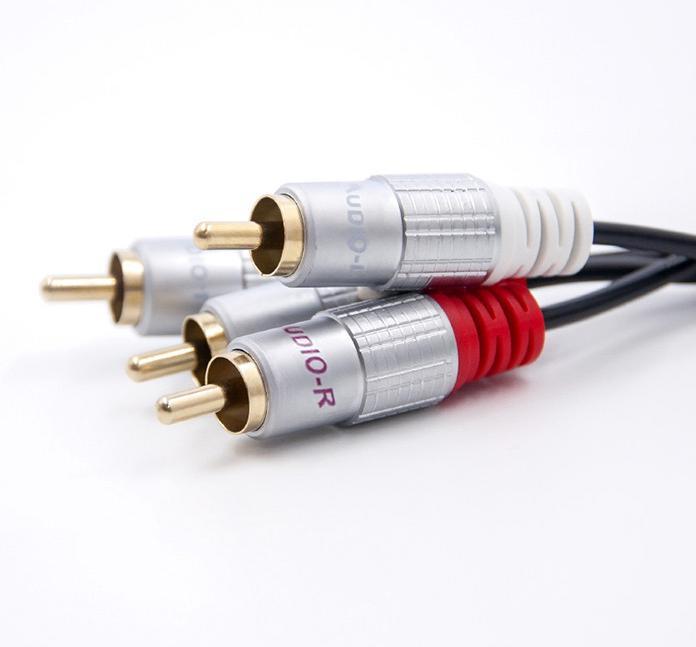 Produktbild Qoltec 52335, 2 x RCA, Männlich, 2 x RCA, Männlich, 0,5 m, Schwarz (0.50 m)