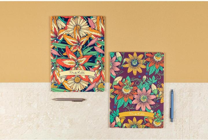 Image du produit Clairefontaine Frida Kahlo, Couture fil A4 96P L+M ass. (À rayures, Couverture rigide)