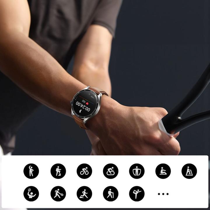 Actual product image Joyroom Classic Series JR-FC2 Pro Smart Watch (Answer/Make Call)-Moonlight Silver (48 mm)